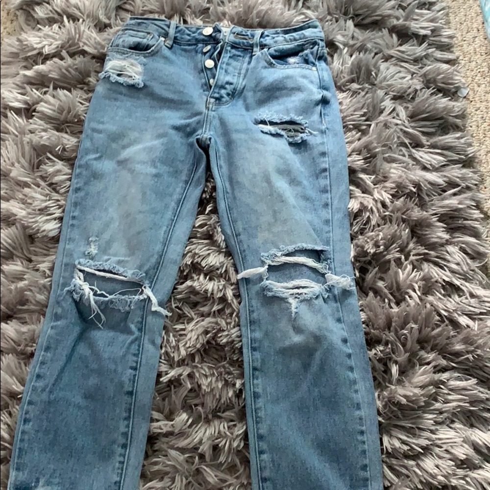 PACSUN light washed mom jeans